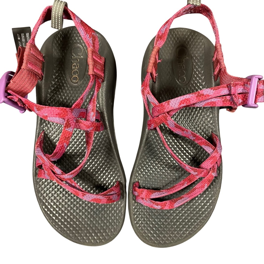 Chaco Kids ZX/1 Ecotread Sweeping Fuschia Strappy Hiking Sandals Size 3